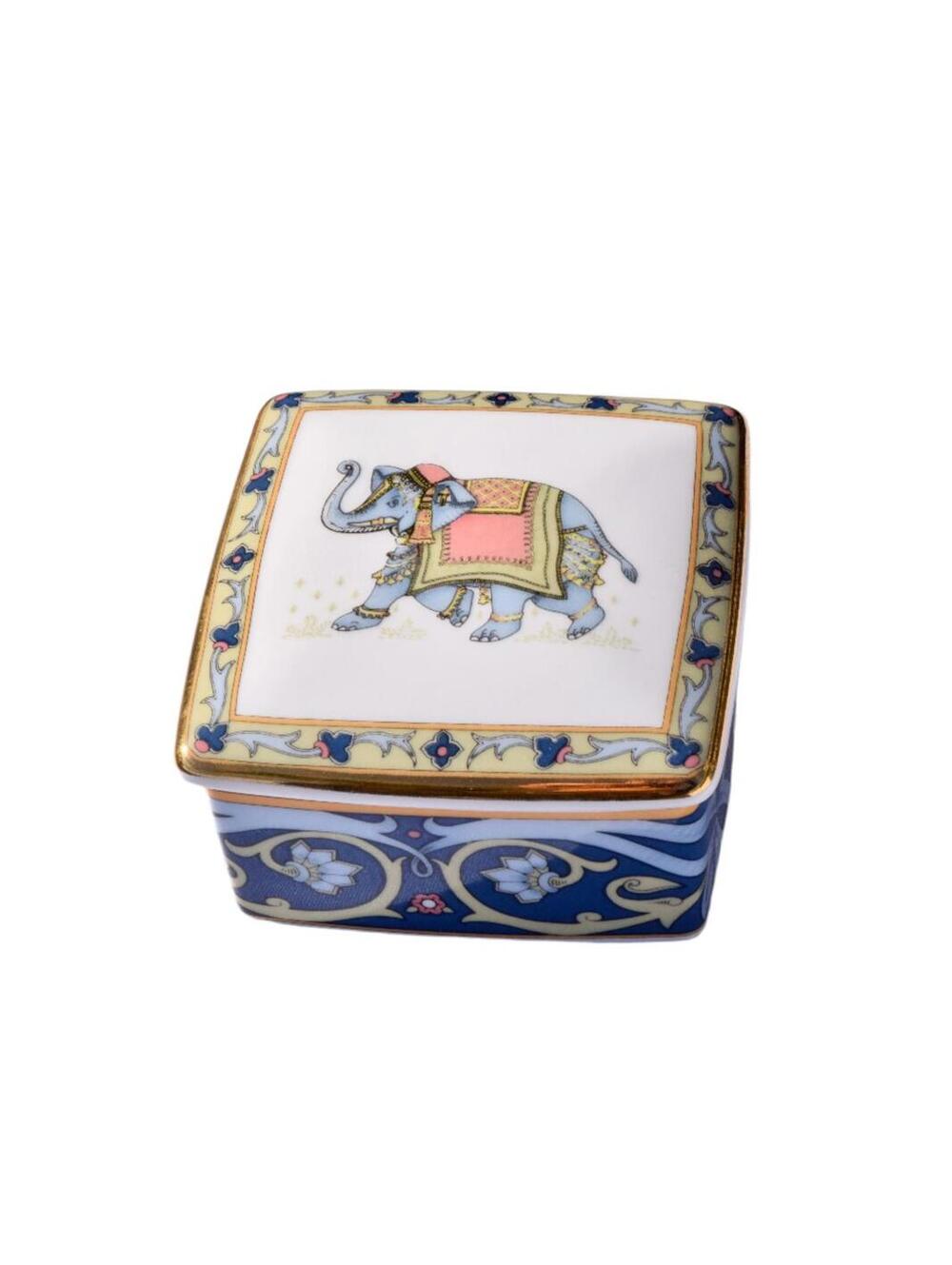 Wedgwood Blue Elephant Porcelain Trinket Box